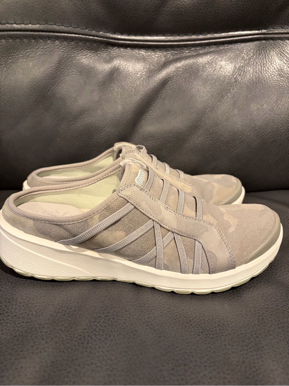 Bzees Women's Taupe Slip-On Mule Sneakers